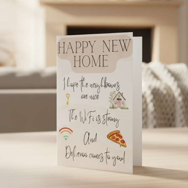 A5 Happy New Home Card – Cute & Funny