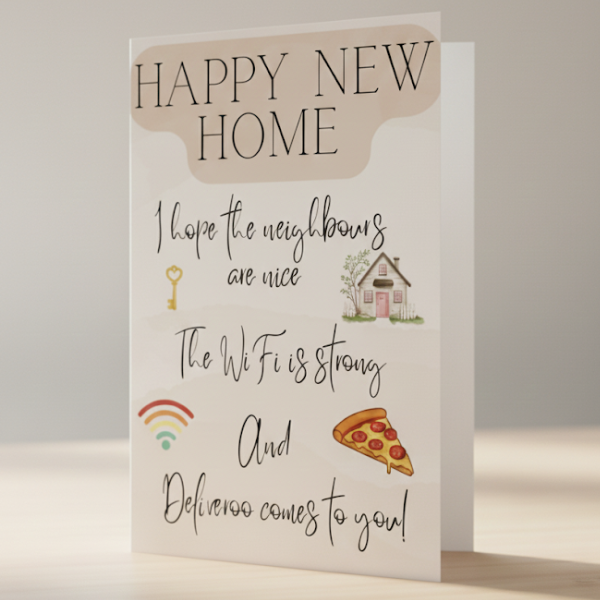 A5 Happy New Home Card – Cute & Funny
