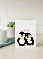 I Love You Penguin Card – Cute Romantic Anniversary or Valentine’s Card