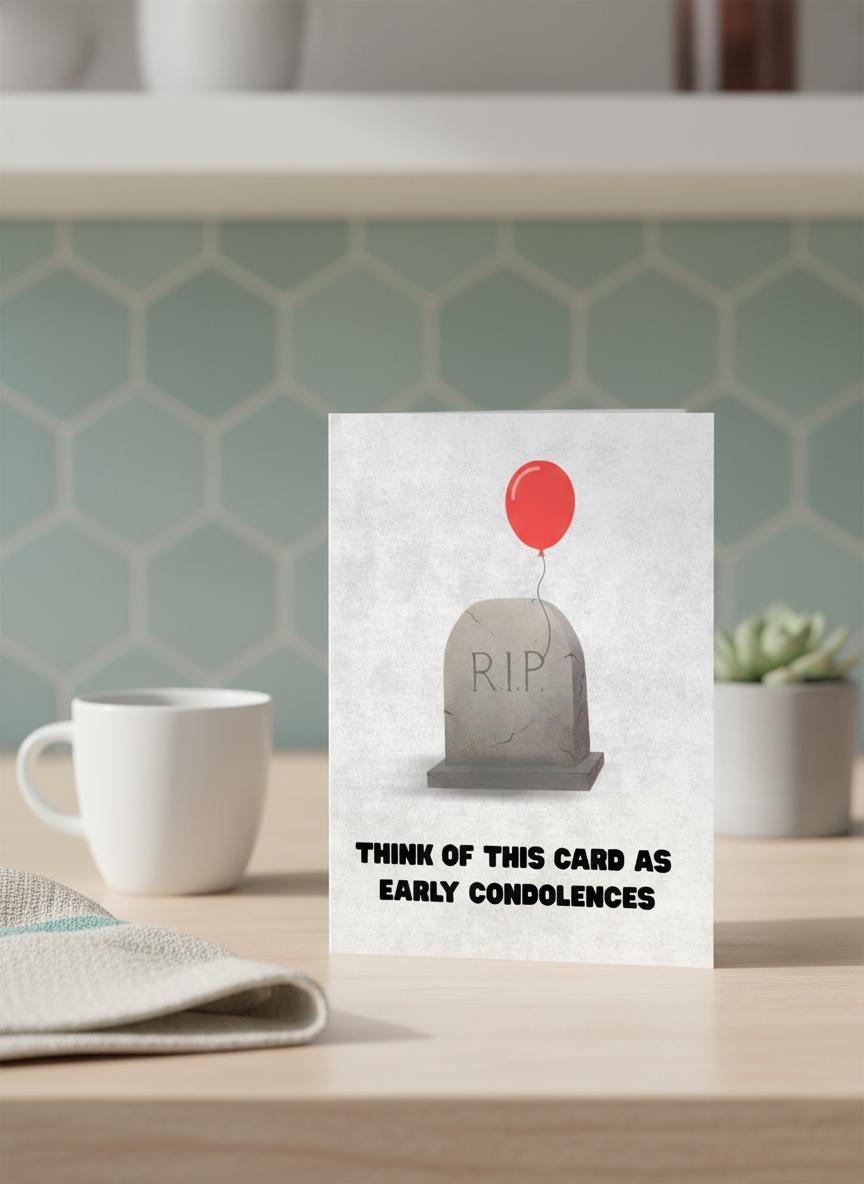 RIP Rude Birthday Card