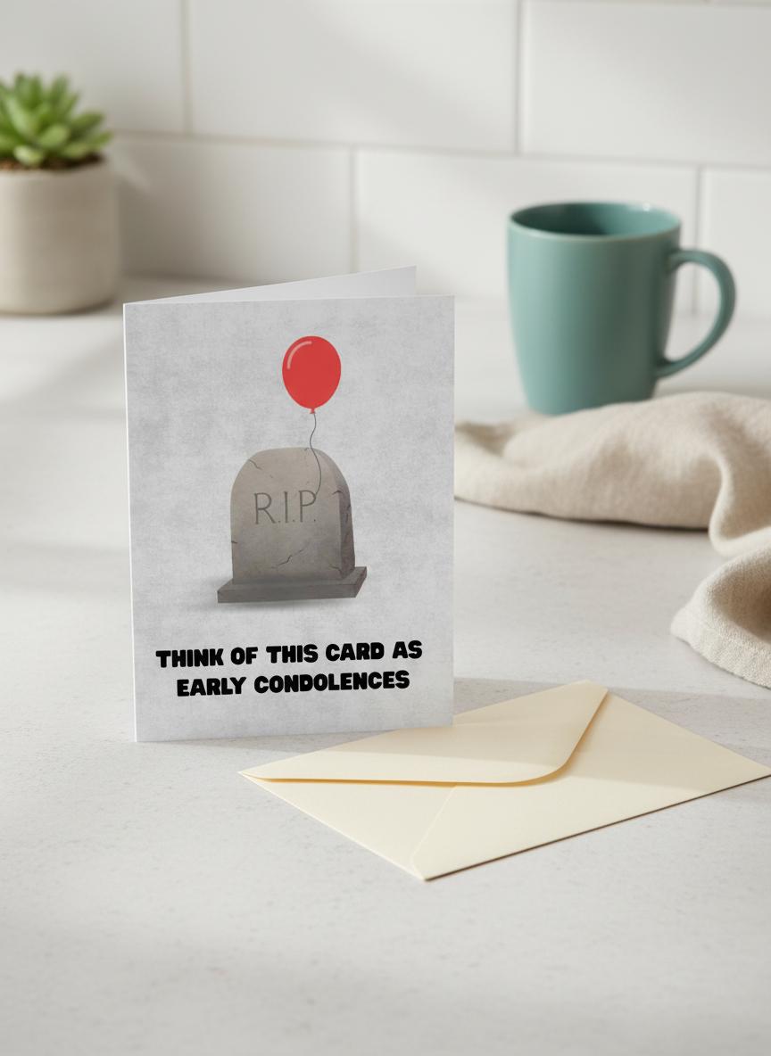 RIP Rude Birthday Card
