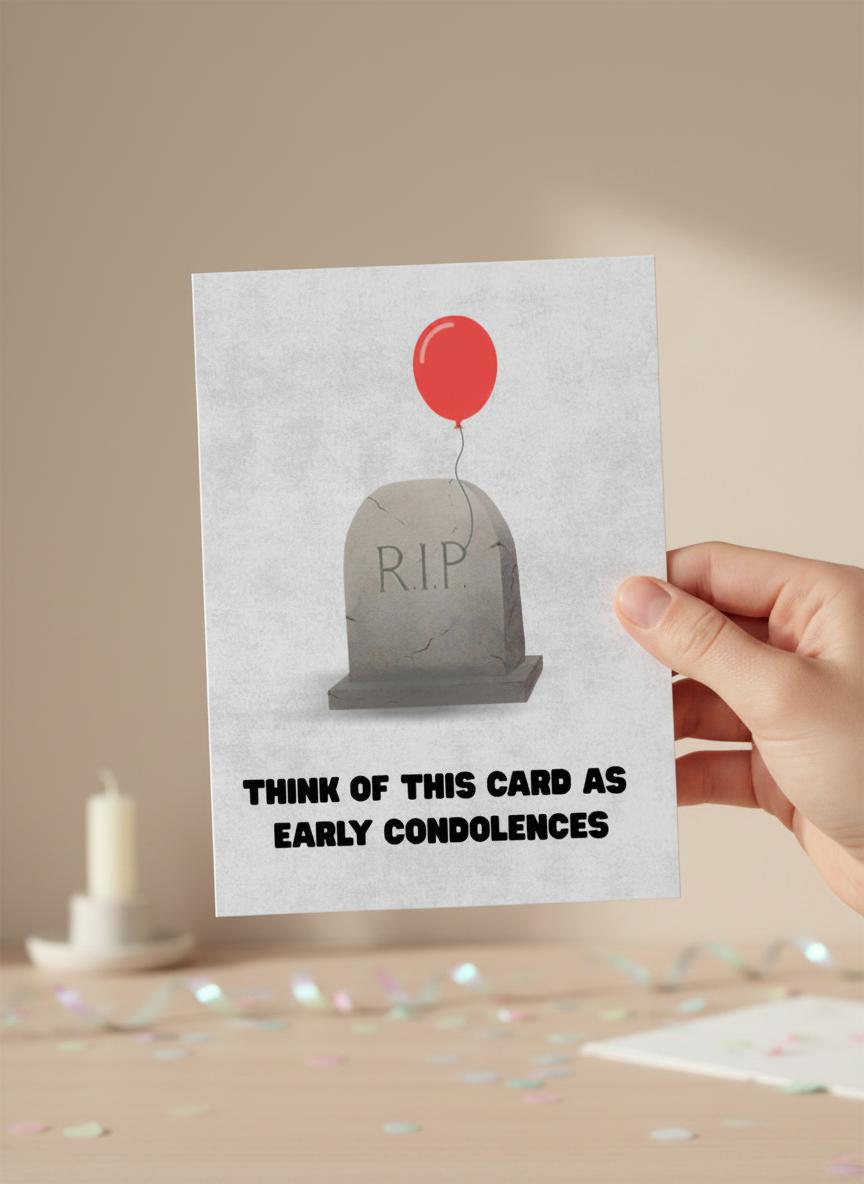 RIP Rude Birthday Card