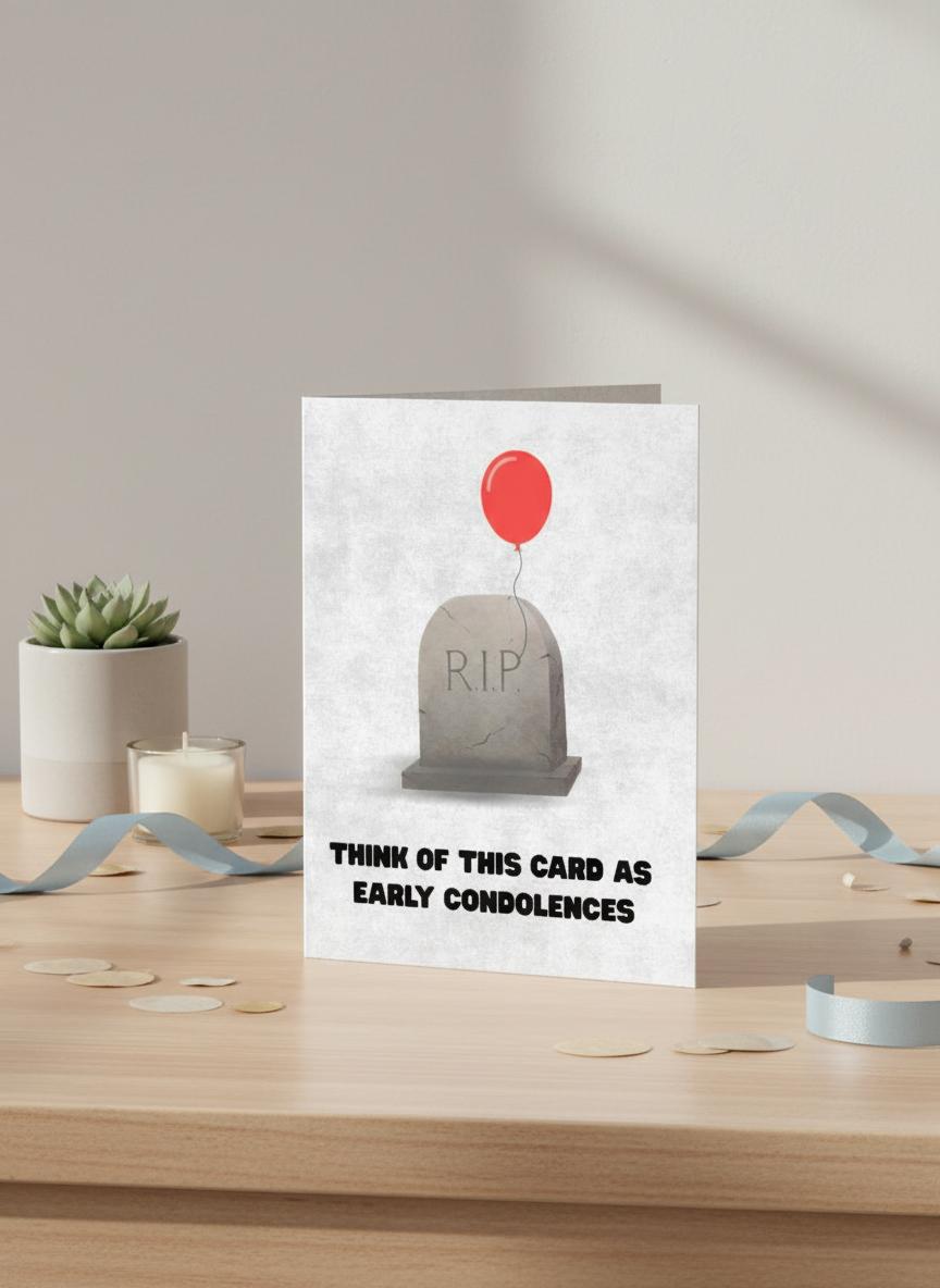 RIP Rude Birthday Card