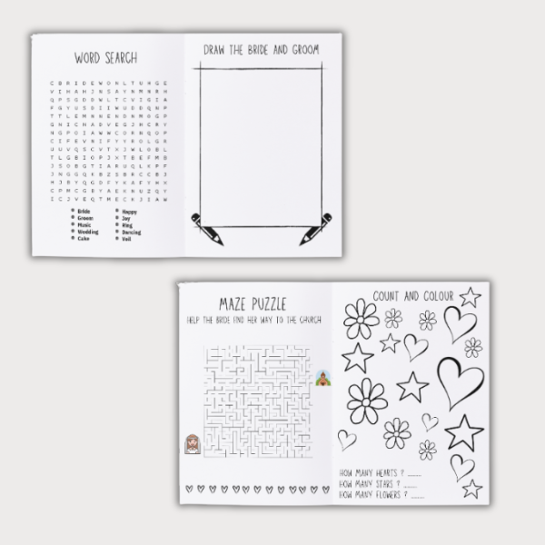 Kids Wedding Activity Pack - A5