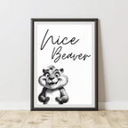 Nice Beaver Bathroom Print