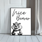 Nice Beaver Bathroom Print