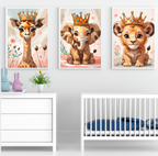 Baby Animal Royalty Print Set Of 3