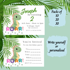 Personalised Dinosaur Childrens Invitations