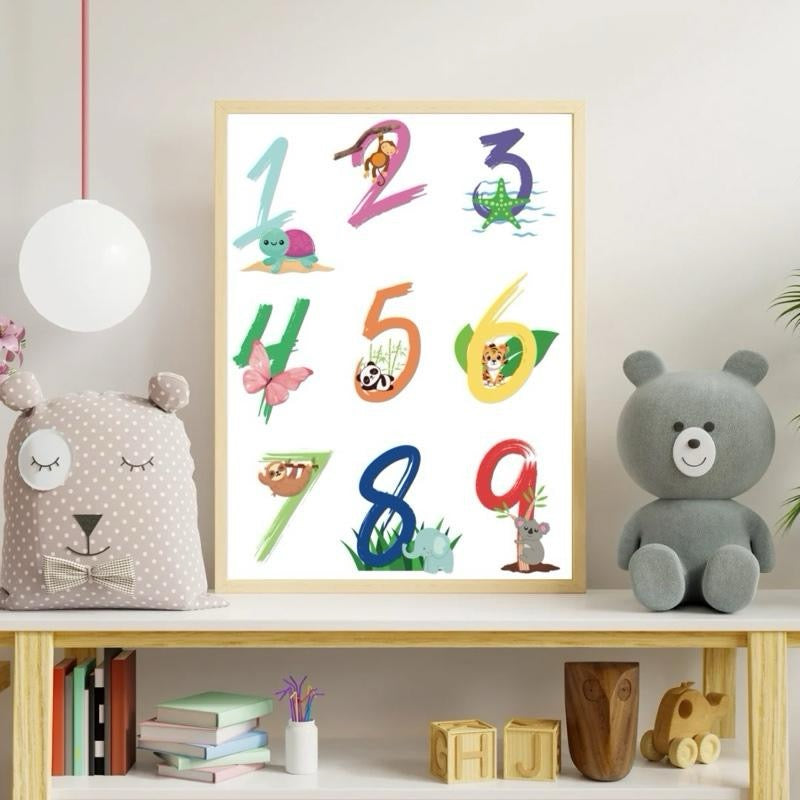 Animal Numbers 0-9 Print