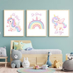 Be Kind, Be Brave , Be You Unicorn Prints Set Of 3