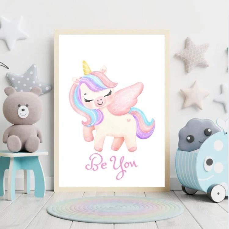 Be Kind, Be Brave , Be You Unicorn Prints Set Of 3