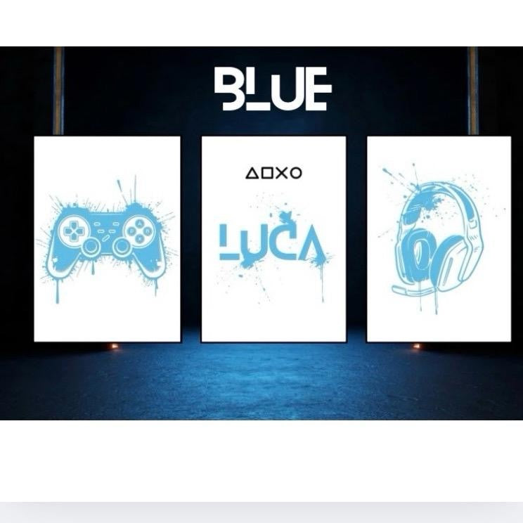 Personalised Gaming Prints Set Of 3