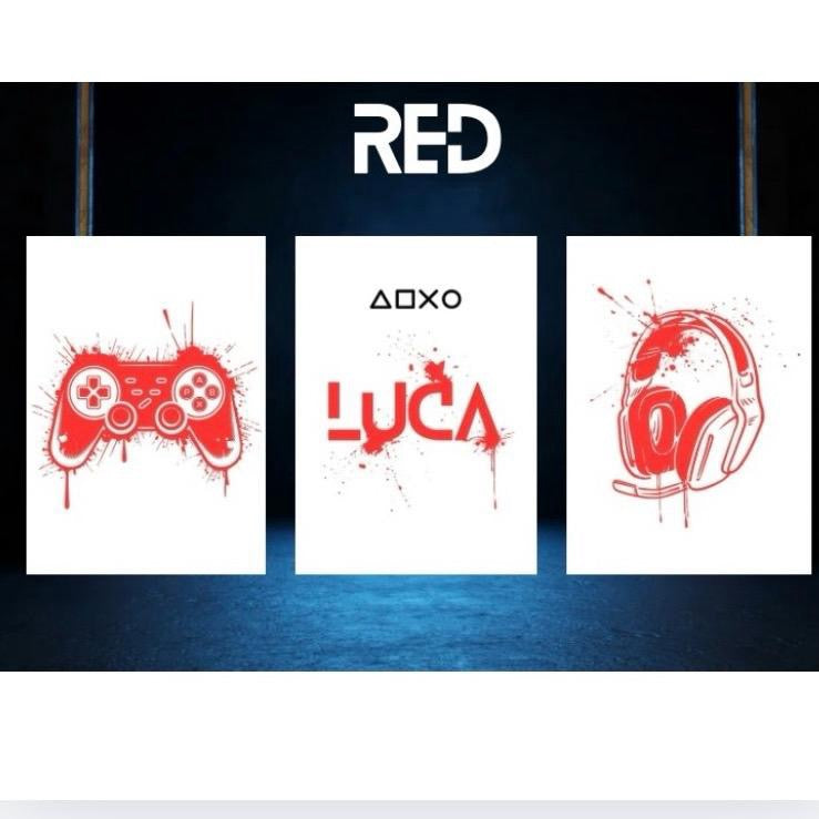 Personalised Gaming Prints Set Of 3