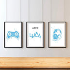 Personalised Gaming Prints Set Of 3