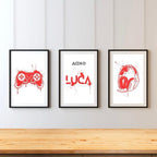 Personalised Gaming Prints Set Of 3