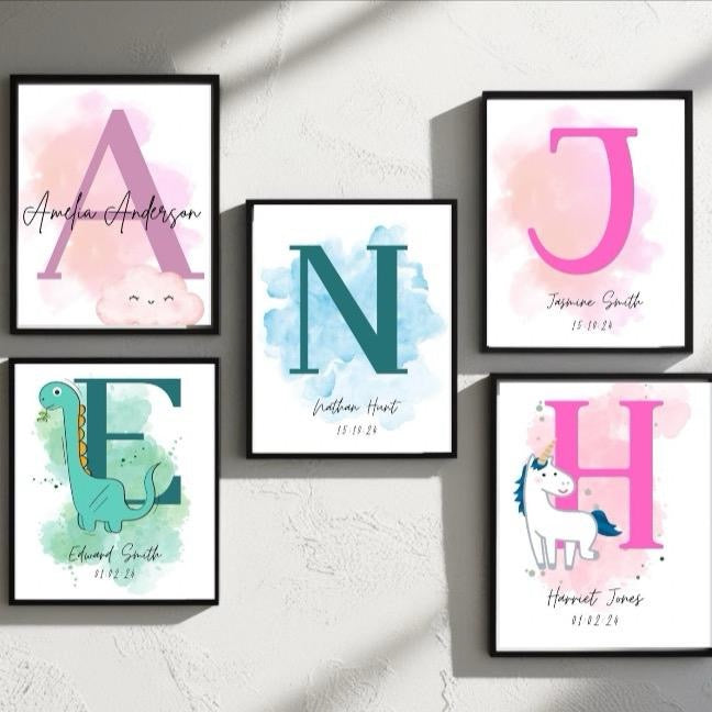 Childs Personalised Initial Print