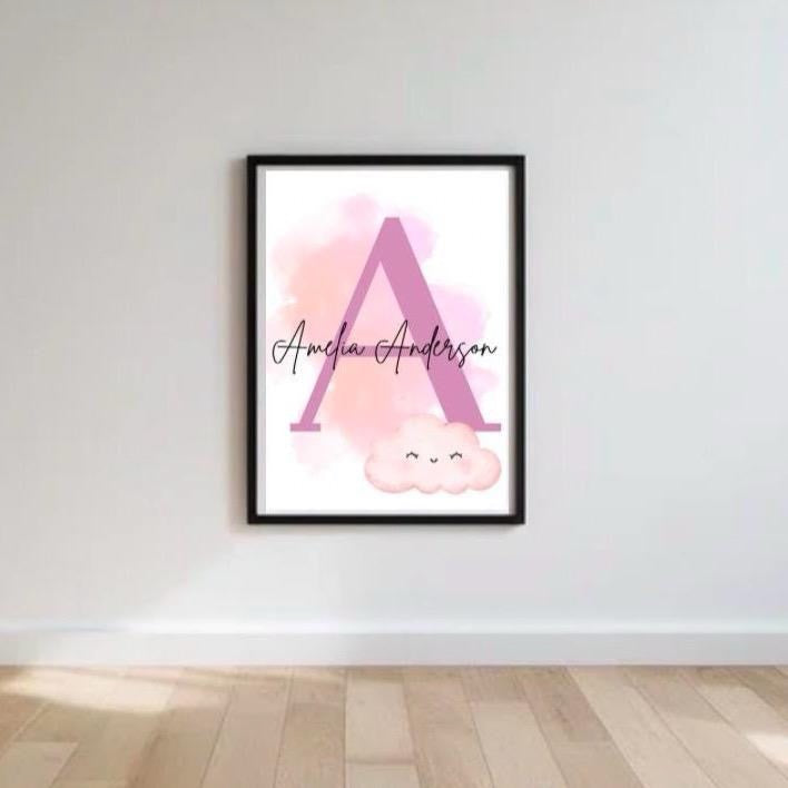 Childs Personalised Initial Print