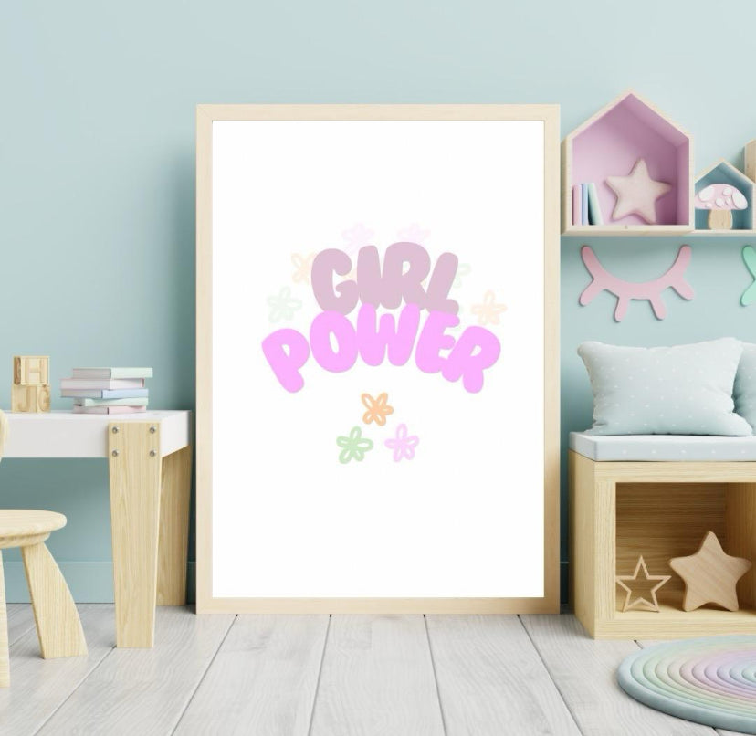 Girl Power Set of 3 Nursery Prints