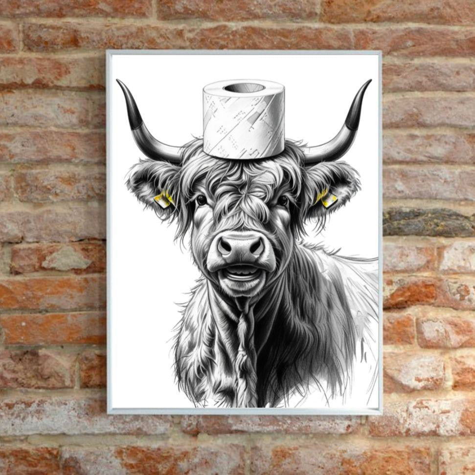 Highland Cow Toilet Paper Hat
