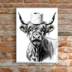Highland Cow Toilet Paper Hat