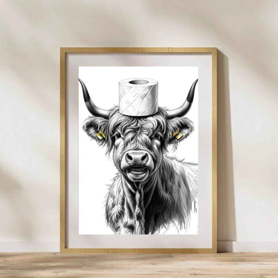Highland Cow Toilet Paper Hat