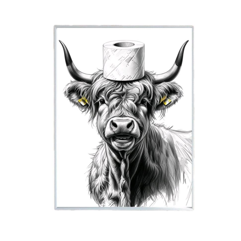 Highland Cow Toilet Paper Hat