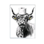 Highland Cow Toilet Paper Hat