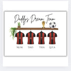 Daddys Dream Team Football Shirt Family Print