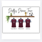 Daddys Dream Team Football Shirt Family Print