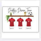 Daddys Dream Team Football Shirt Family Print