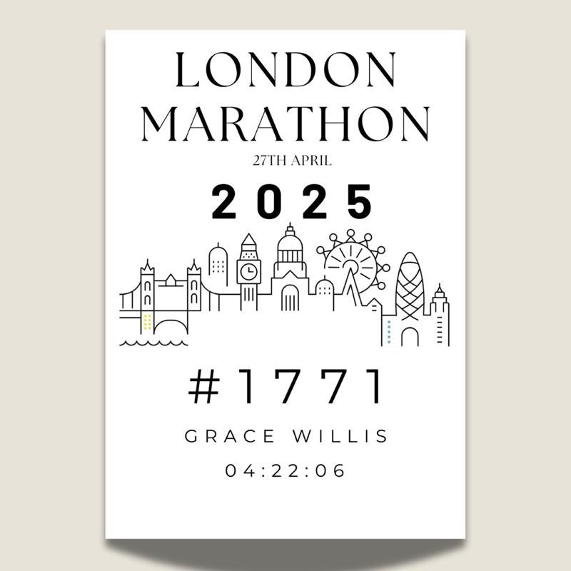 2025 Marathon Time Print