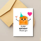 A Little Toast To You Birthday Card
