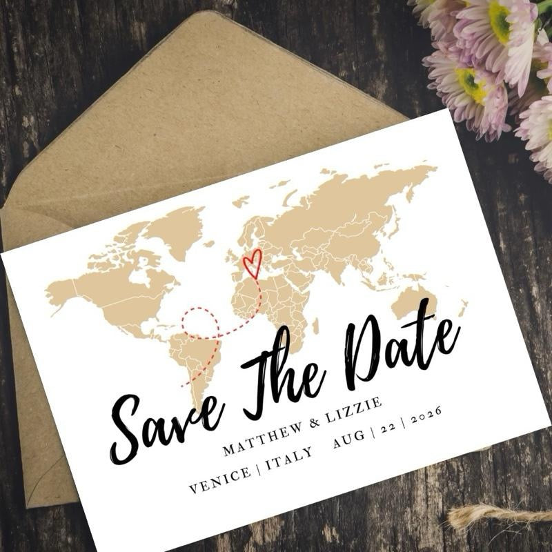 Abroad Wedding - Save the Date Cards