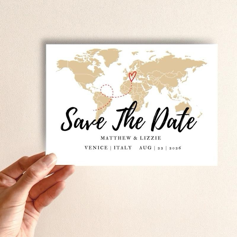 Abroad Wedding - Save the Date Cards