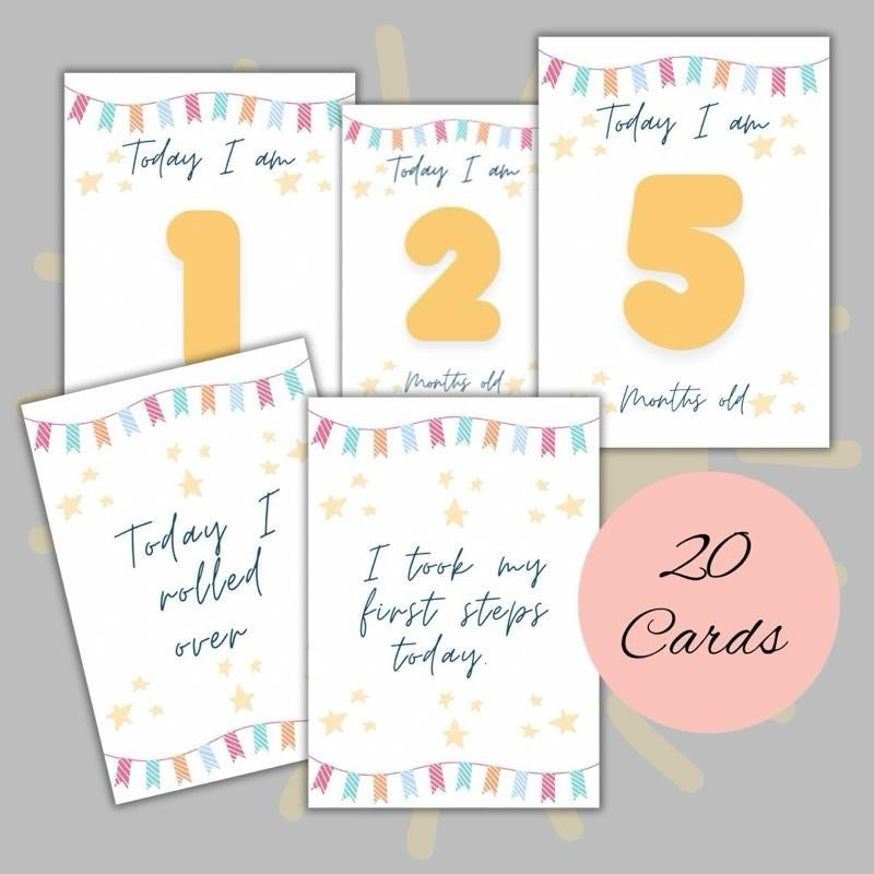 20 Baby Milestone Keepsake Cards