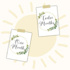 Floral Gold Baby Milestone Cards 1 to 12 Months