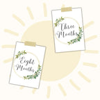 Floral Gold Baby Milestone Cards 1 to 12 Months