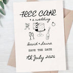 Free Cake & A Wedding - Save The Date Cards