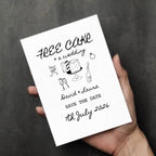 Free Cake & A Wedding - Save The Date Cards