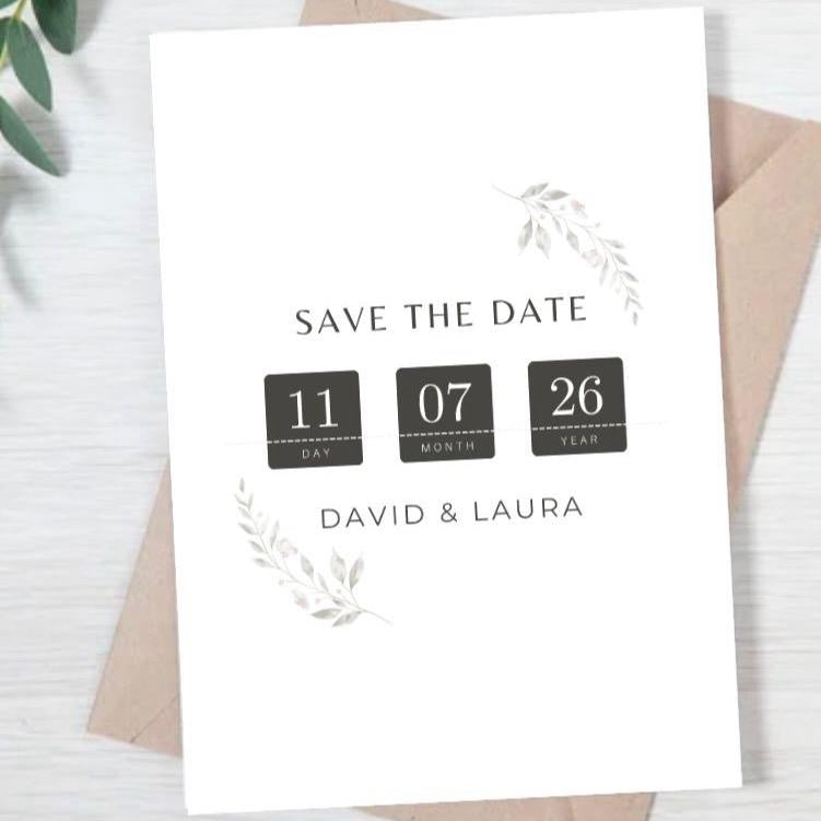 Minimalist Save the Date Card
