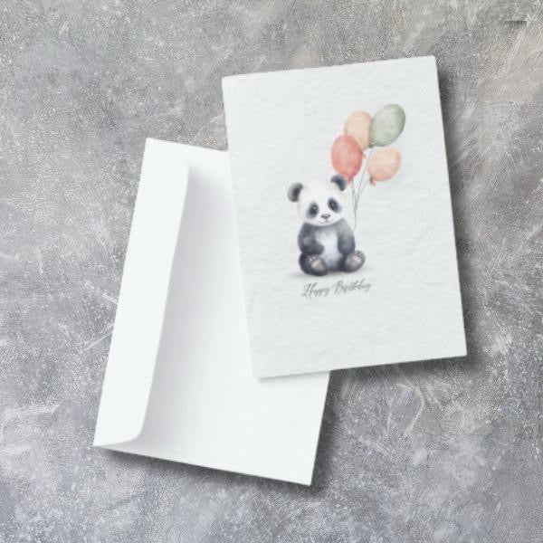 Cute Panda Birthday Card