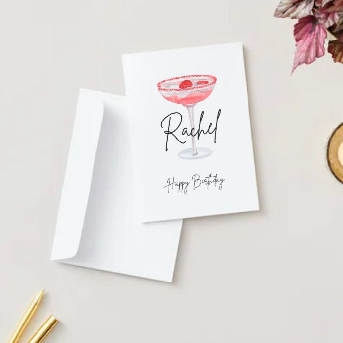 Personalised Cocktail Birthday Card