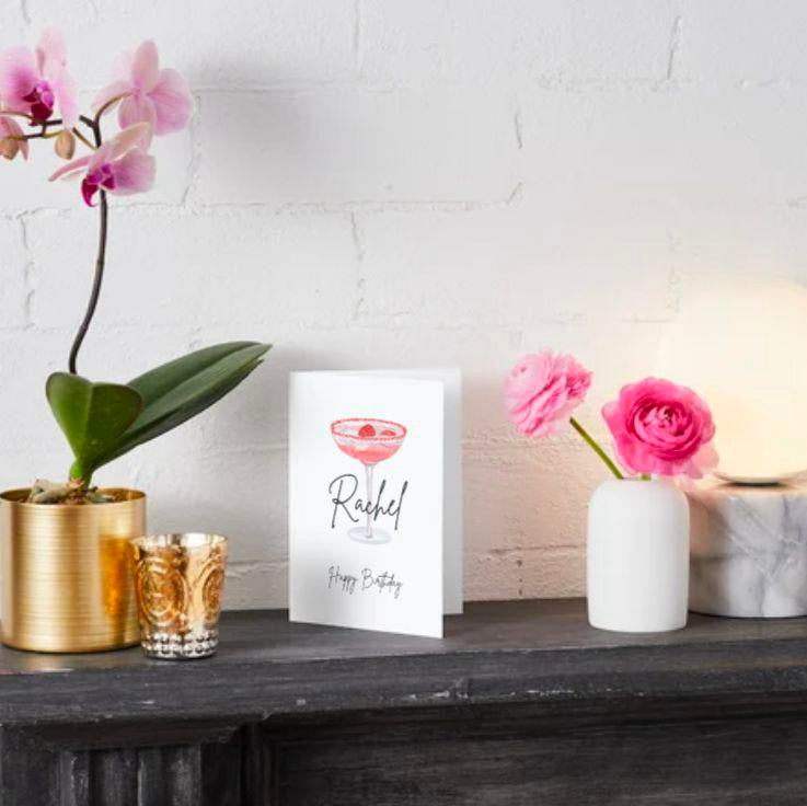 Personalised Cocktail Birthday Card