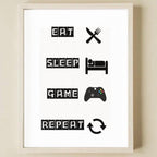 Eat Sleep Game Repeat. Set of 3
