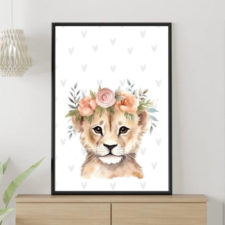 Floral Woodland Animal Nursery Prints Set Of 3