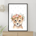 Floral Woodland Animal Nursery Prints Set Of 3