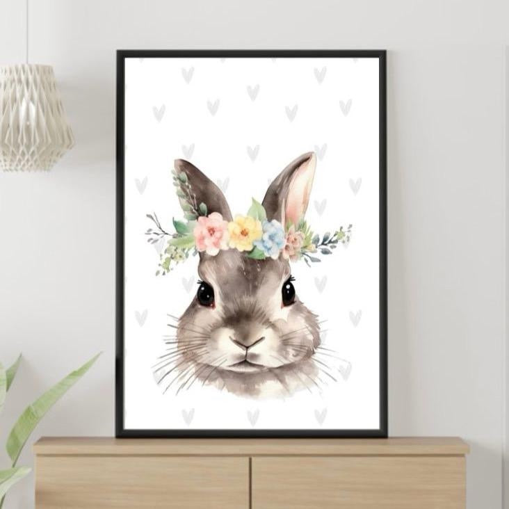 Floral Woodland Animal Nursery Prints Set Of 3