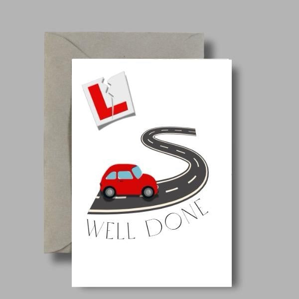 Well Done On Passing Your Driving Test Card
