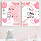 Girls Best Friend Set Of 2 Personalised Prints