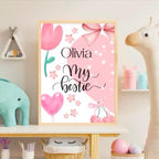 Girls Best Friend Set Of 2 Personalised Prints